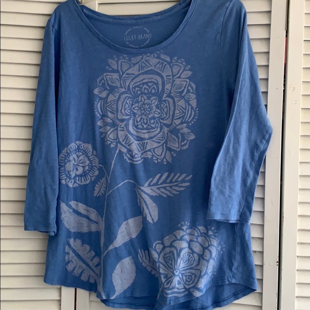 Lucky Brand 3/4 sleeve soft t shirt. M